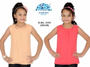 Fancy Girls Top - Cord Material, Sizes 26 To 40 | Modern Style, Plain Pattern, Suitable For Ages 4-15, Designed For Girls