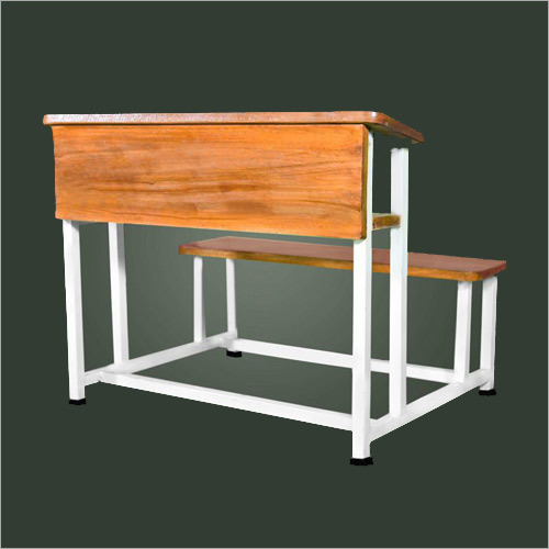 2 Seater Wooden School Bench
