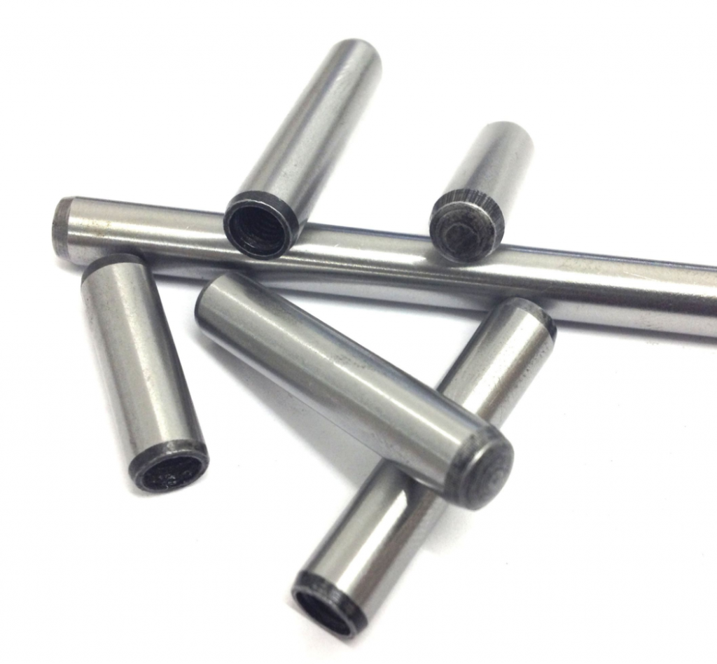 Internal Threaded Dowel Pins - Steel, M3 To M24, Corrosion Resistant | En8 Grade, Din 7979d Standard, Natural Surface Treatment, Packet Of 100 Pieces