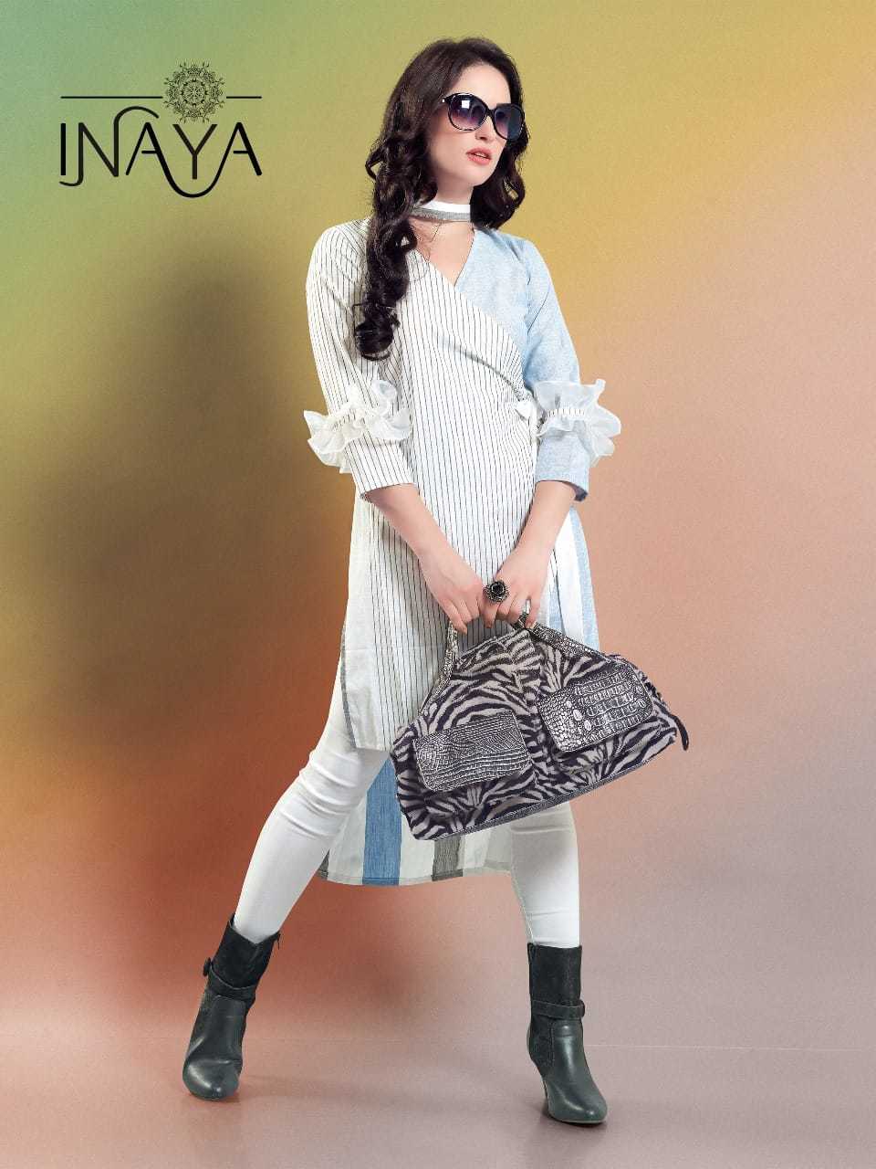 Overlaping Shirt - Pure Cotton, Sizes M/l, White | Stylish Design, Comfortable Fit, Two Pieces, Back Length 46"