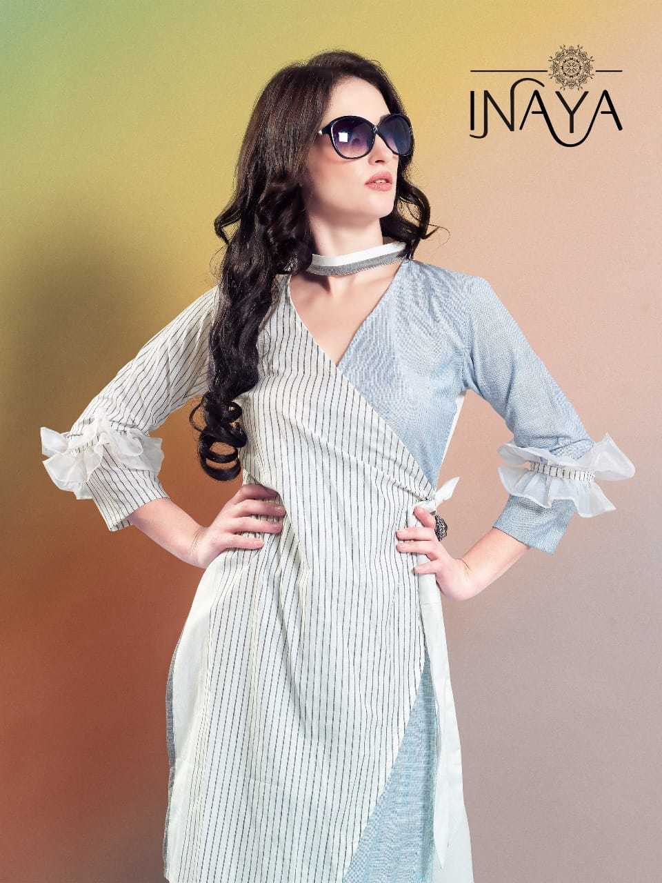 Overlaping Shirt - Pure Cotton, Sizes M/l, White | Stylish Design, Comfortable Fit, Two Pieces, Back Length 46"