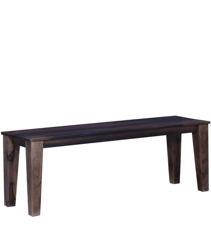 Handcrafted Six Seater Dining With Bench In Walnut