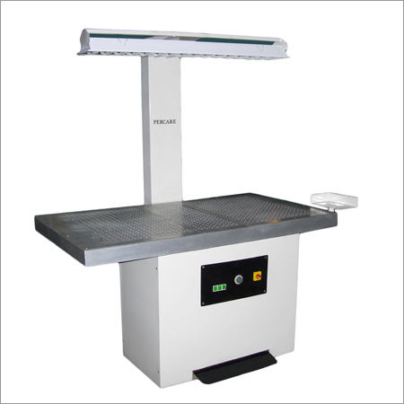 Vacuum Ironing Table - 3mm Aluminum, 1500 x 810 mm Bed Size | Powerful 0.75 KW Blower, Hand Operated Steam Press, Portable Design