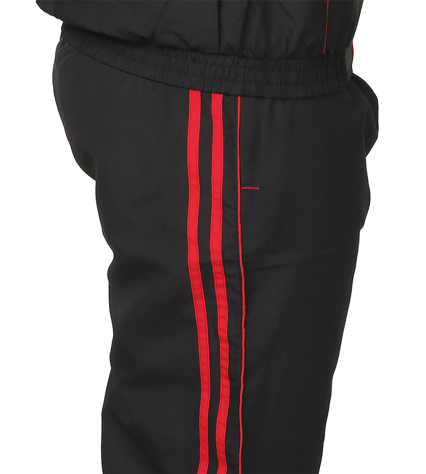 Polyester Men's Black & Red Tracksuit