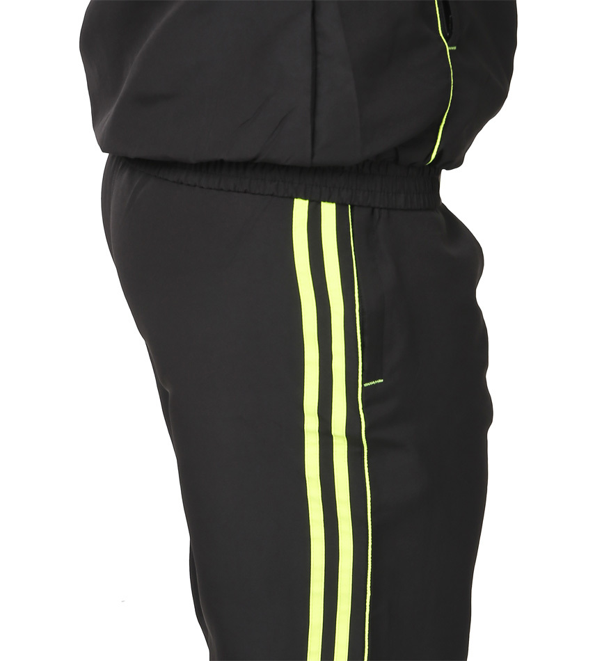 Polyester Mens Black & Green Tracksuit