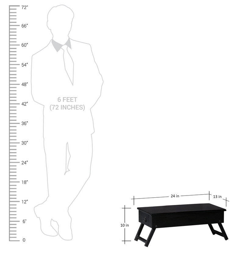 Handcrafted Low Height Study Table In Espresso Wal