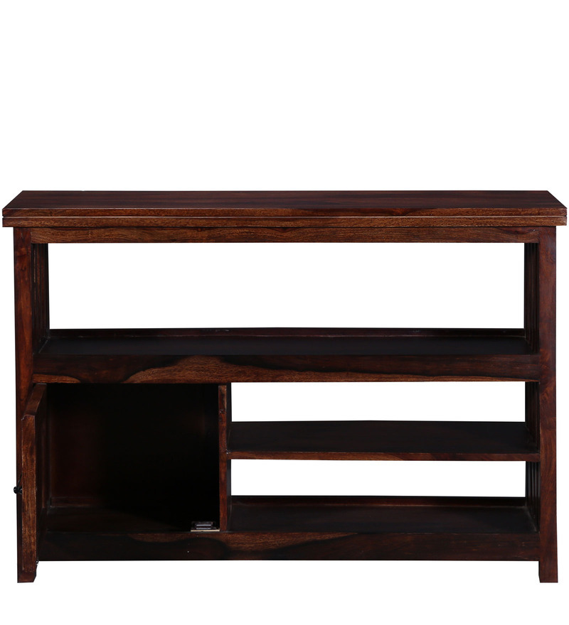Handcrafted Shoe Rack In Walnut Finish By Wudstuk