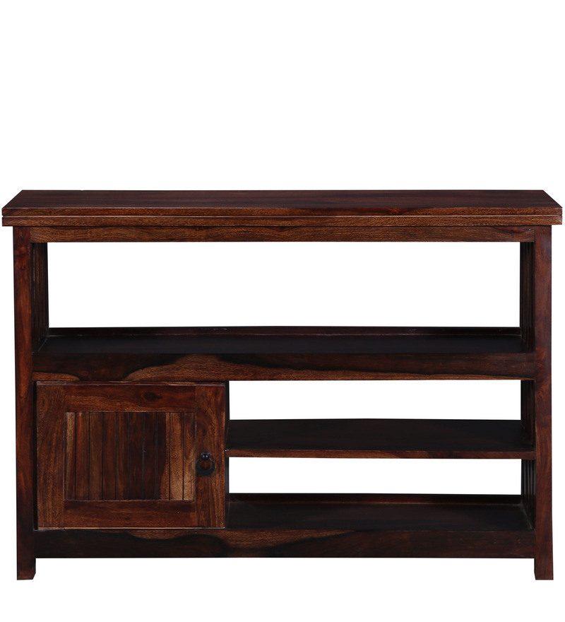 Handcrafted Shoe Rack In Walnut Finish By Wudstuk