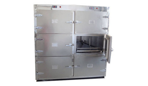 Mortuary Chamber - Stainless Steel, 200 x 56 x 8 cms | Six Body Capacity, Digital Temperature Control, Built-in Stabilizer, Locked Door