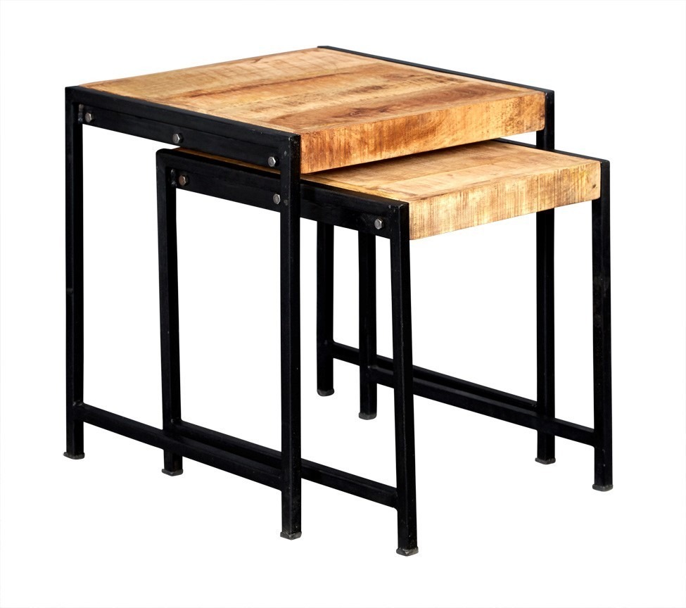 Durable Industrial Mango Nest Of 2 Tables