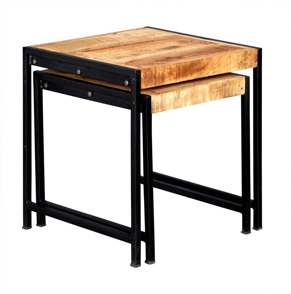 Durable Industrial Mango Nest Of 2 Tables