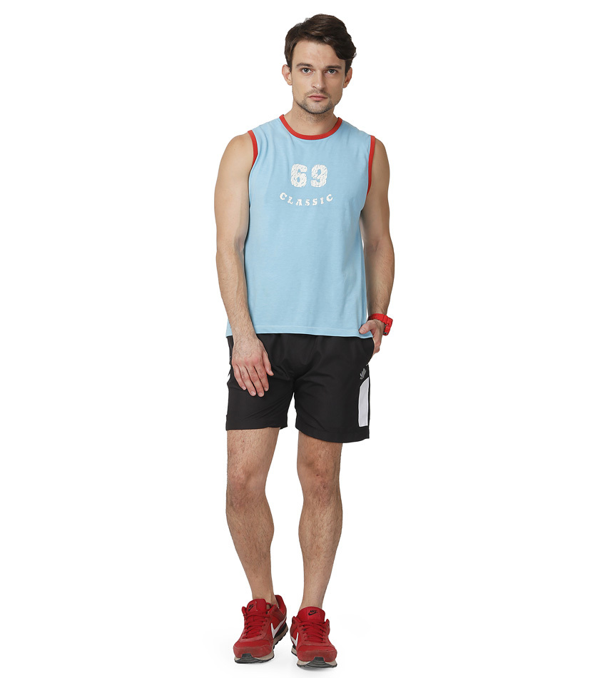 Mens Black & White Shorts - Polyester, Plain Pattern | Shrink Proof, Smooth Finish, Quality Tested For Defect-free Range