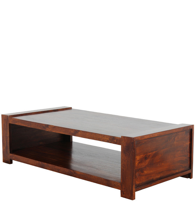 Handcrafted Solid Wood Coffee Table In Honey Oak