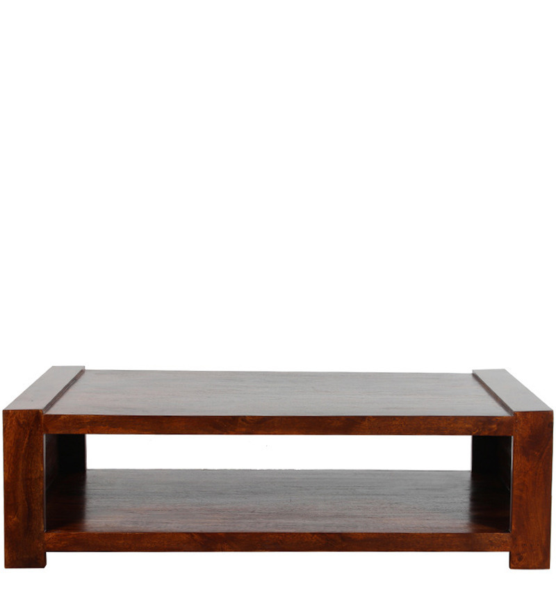 Handcrafted Solid Wood Coffee Table In Honey Oak