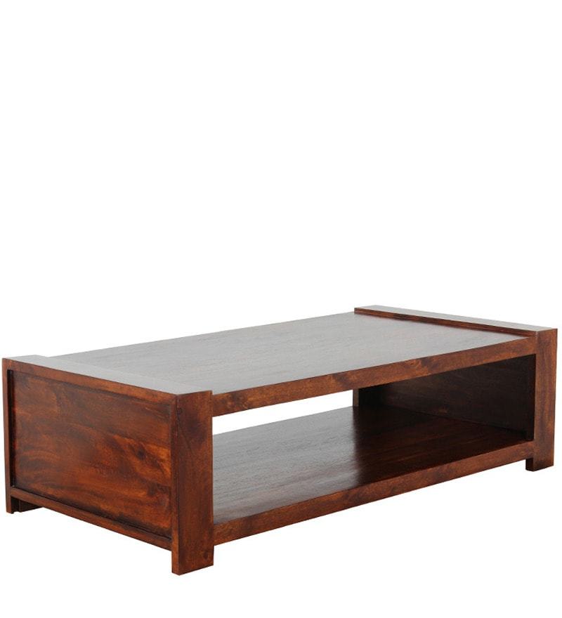 Handcrafted Solid Wood Coffee Table In Honey Oak