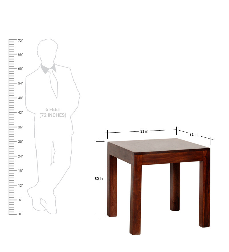Handcrafted Four Seater Dining Table In Walnut