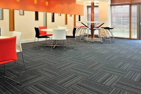 Carpet Tiles - PVC Material, Square Shape, Grey Color, 5.5mm Thickness | Easy to Install, Wear-Resistant, Polished Surface Finish