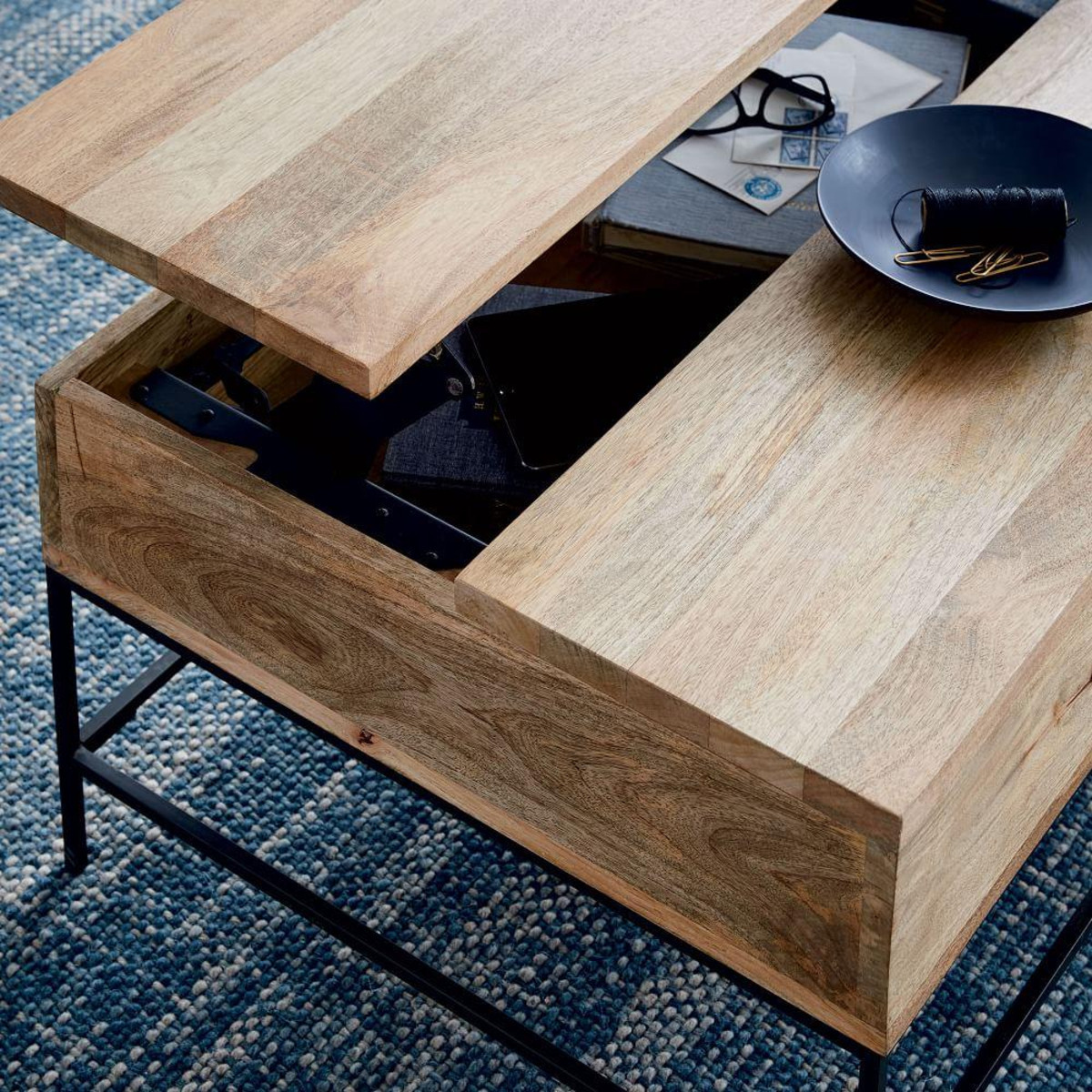 Durable Industrial Storage Coffee Table
