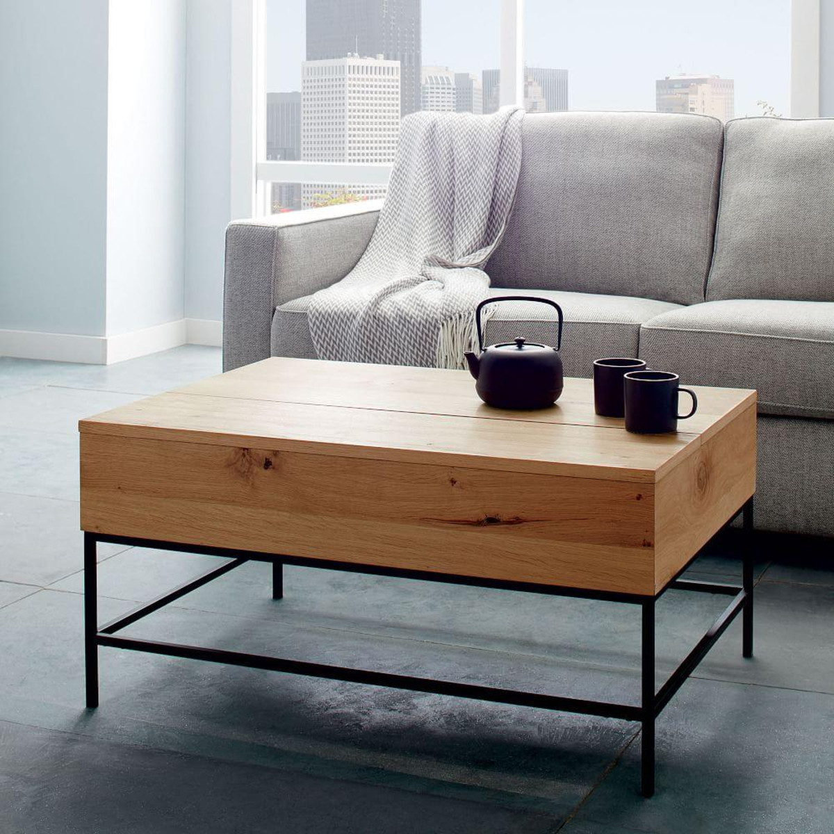 Durable Industrial Storage Coffee Table