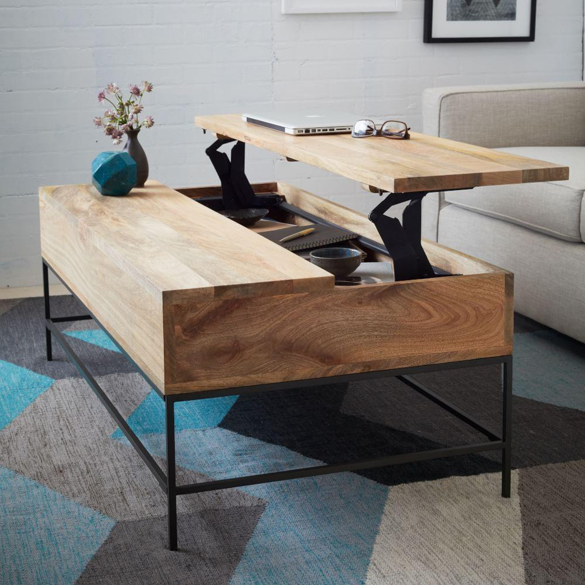 Durable Industrial Storage Coffee Table