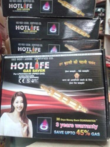 Hot Life Gas Saver - Heavy Brass Metallic Design IS-319 | Extra Long, Saves Up to 41%, Durable Efficiency for Home & Hotel Use