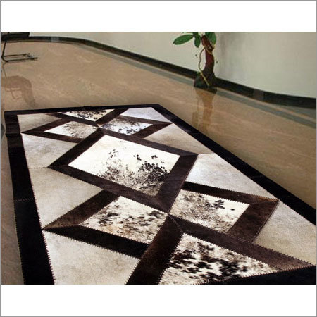 Printed Patchwork Leather Rug