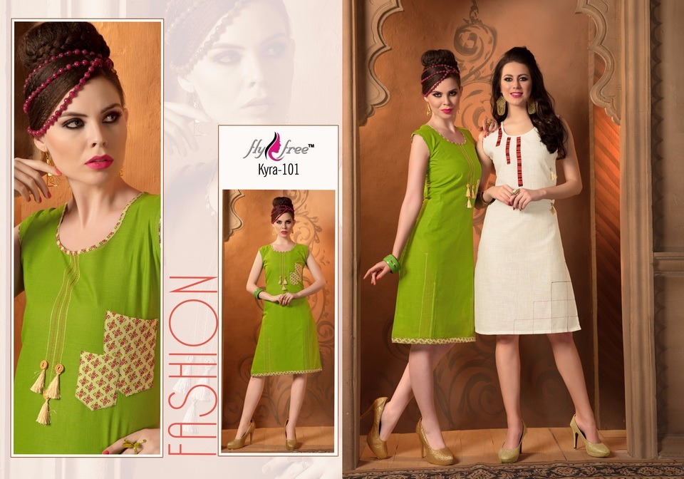Navy Blue Ladies Fancy Kurti