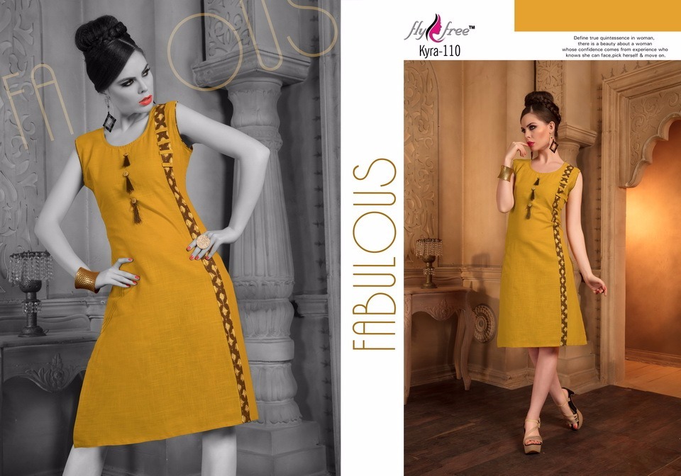 Navy Blue Ladies Fancy Kurti