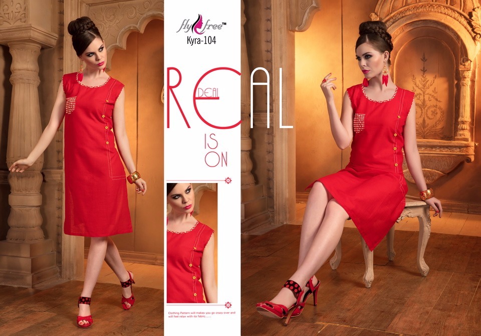 Navy Blue Ladies Fancy Kurti