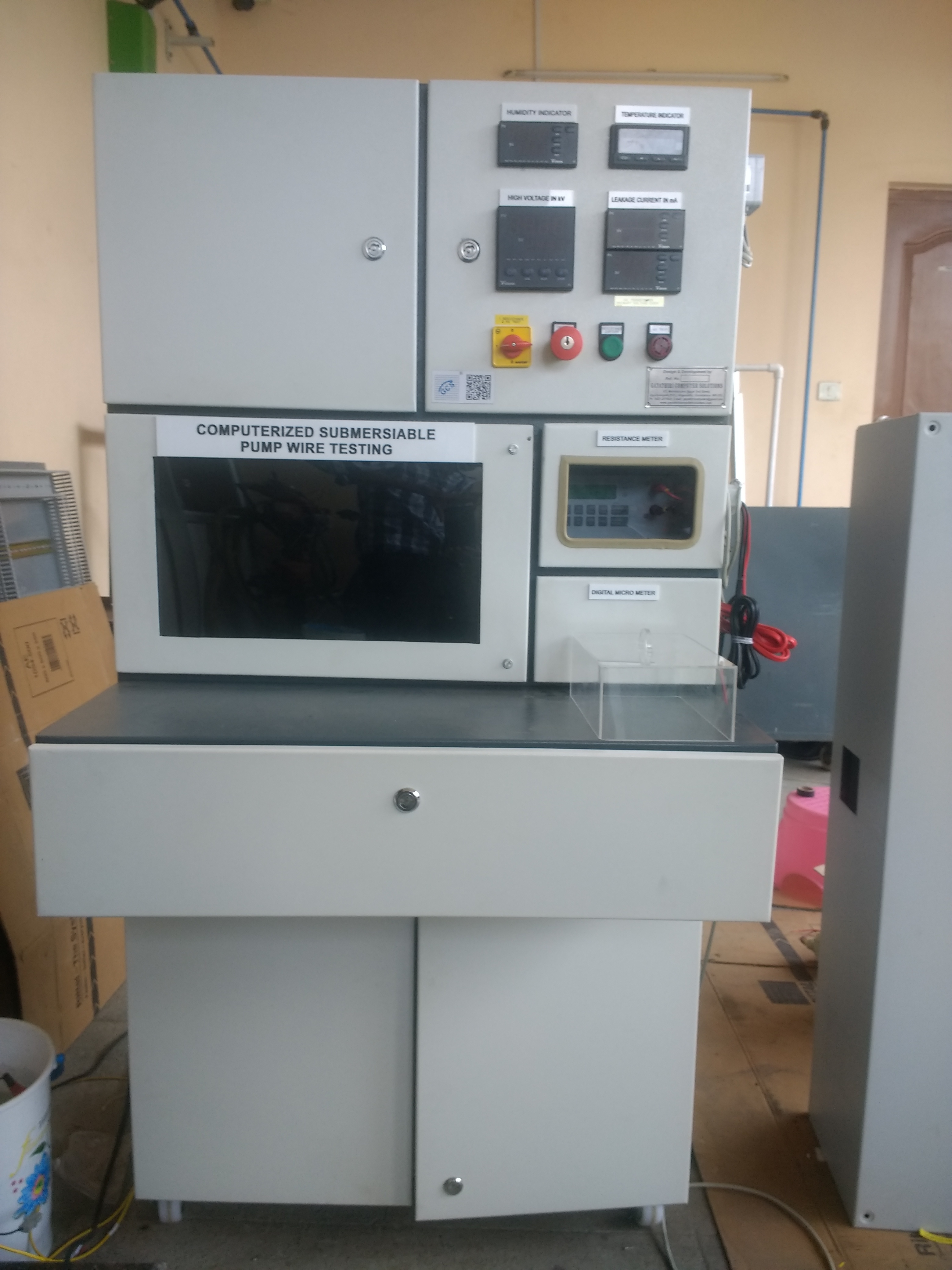 Submersible Pump Wire Testing System - Color: White