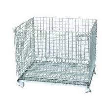 Silver Cage Pallet With Wheels