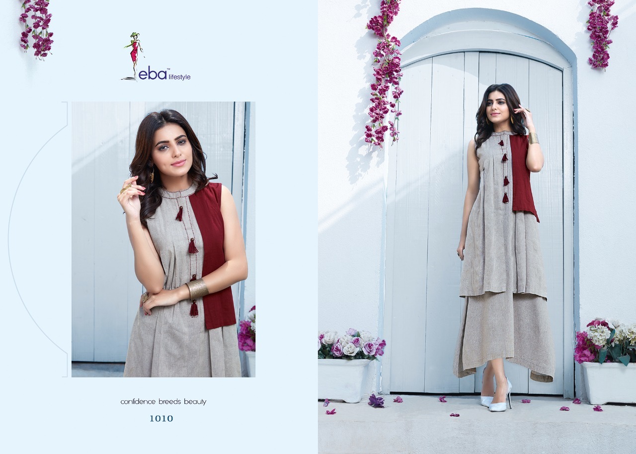 Rayon Printed Kurti With Khadi Fabric