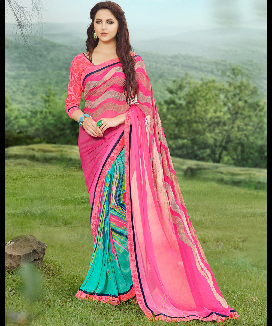 Georgette Sanskar Saree