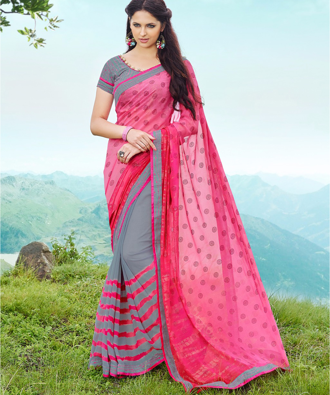 Georgette Sanskar Saree