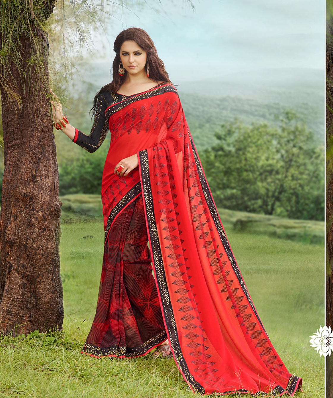 Georgette Sanskar Saree