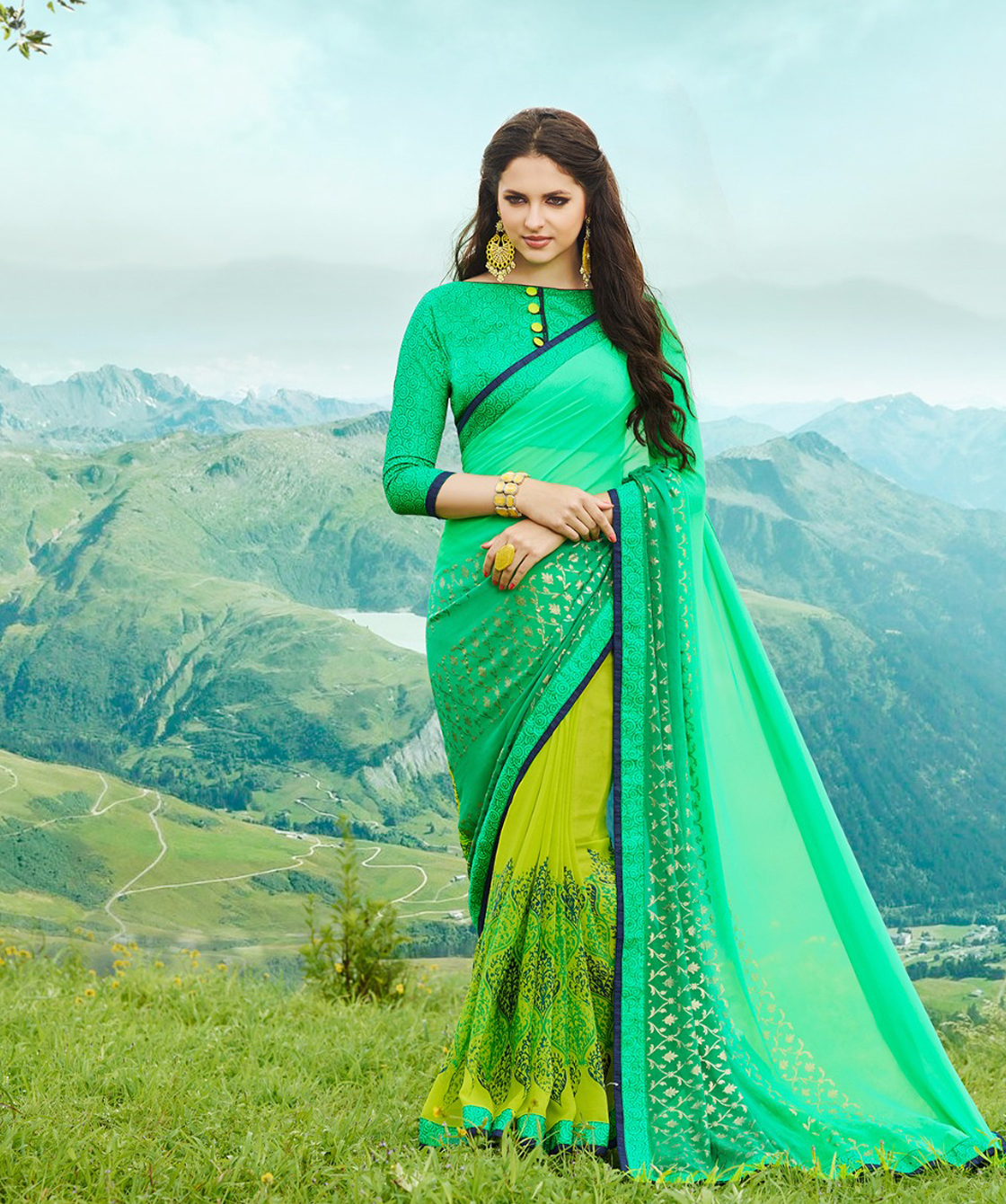 Georgette Sanskar Saree