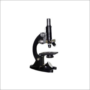 Black & Silver Monocular Inclined Research Microscope