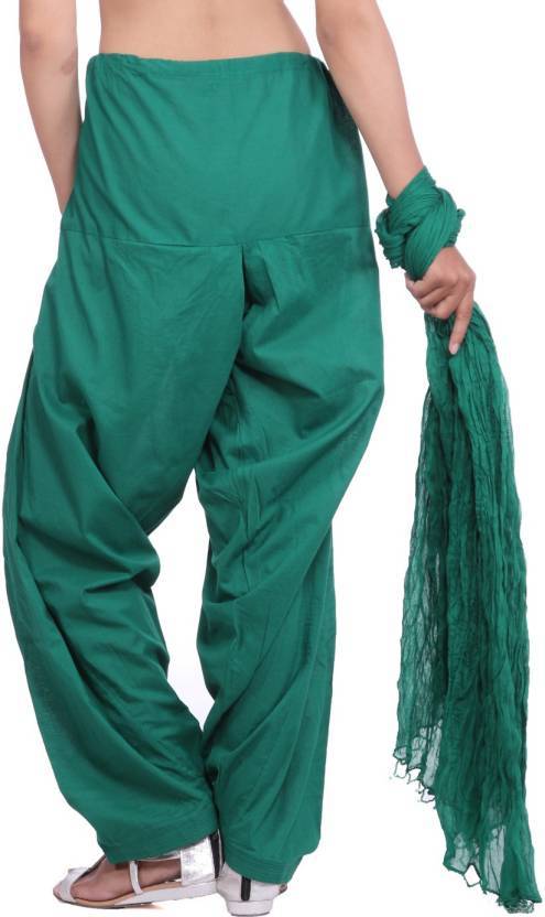 Cotton Full Patiala Green Salwar Dupatta Bust Size: 26-52 Inch (In)