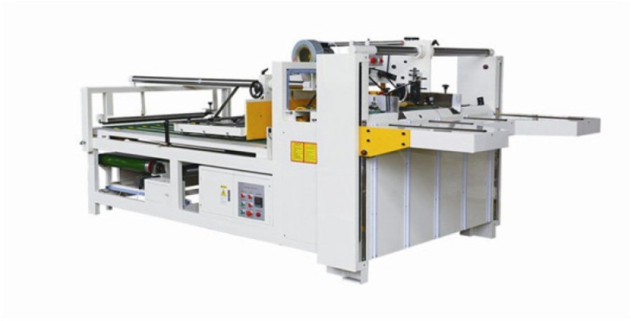 Blue And Black Semi Automatic Folder Gluer Machine