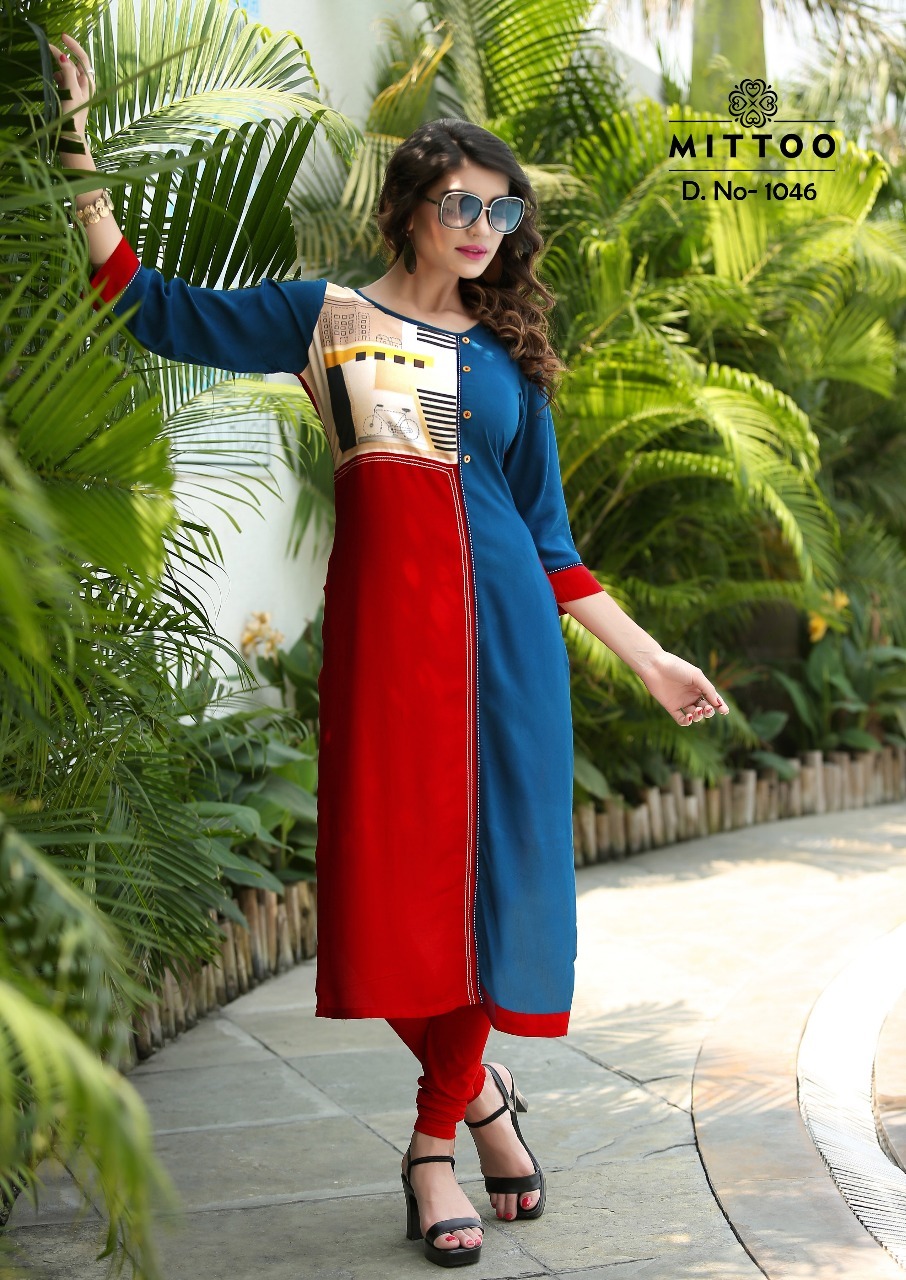 Ladies Fancy Kurti - Rayon, Customized To Xxxl, Multi Color | 3-4th Sleeve, Washable, Suitable For All Seasons, Plain Churidar Style