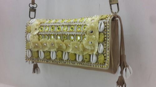 Light Green Mirror Bag With Embroidery Patch