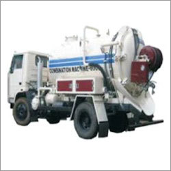 Yellow & White Sewer Suction Machine