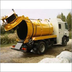 Yellow & White Sewer Suction Machine