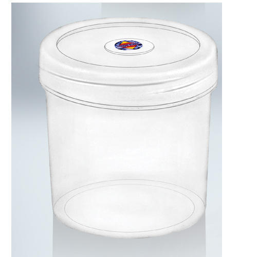 Plastic Container - Transparent Plastic, Circular Shape, 9 Size Options | Leak Proof, Durable, Versatile Storage Solution For Spices And Eatable Items