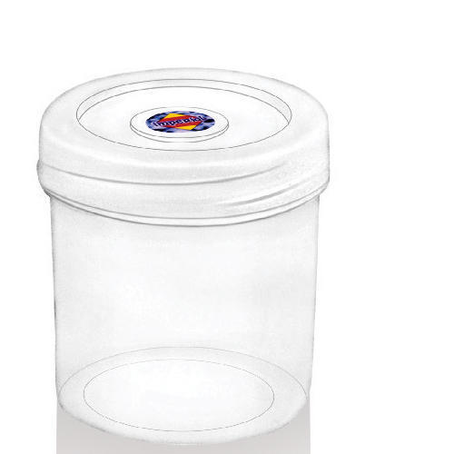 Plastic Container - Transparent Plastic, Circular Shape, 9 Size Options | Leak Proof, Durable, Versatile Storage Solution For Spices And Eatable Items