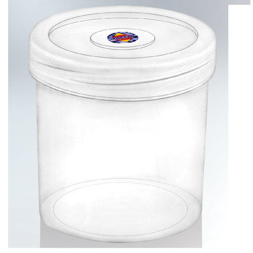 Plastic Container - Transparent Plastic, Circular Shape, 9 Size Options | Leak Proof, Durable, Versatile Storage Solution For Spices And Eatable Items