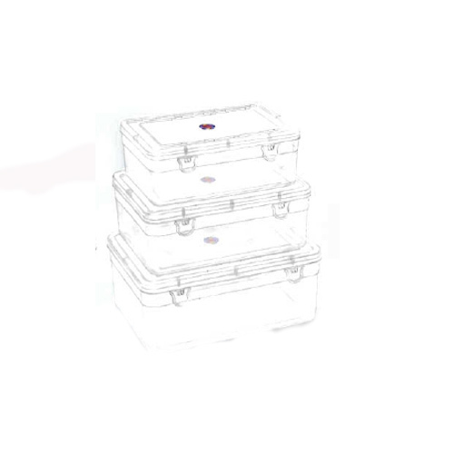 Plastic Container - Transparent Plastic, Rectangular Shape, Dimensions: 152x94x52mm To 285x188x115mm | Stocked Variety Of 7 Sizes