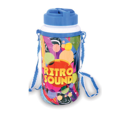 Water Bottle - Pattern Printed, Adjustable Strap | Plastic Material, 100-1000 Ml Capacity, Round Shape, 5-20 Inch Size