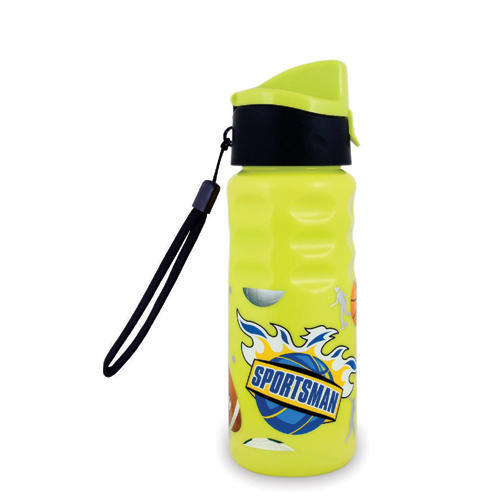 Water Bottle - Plastic, 5-20 Inch, Fixed Strap With Printed Design | 100-1000 Ml Capacity For Oil Industry Use