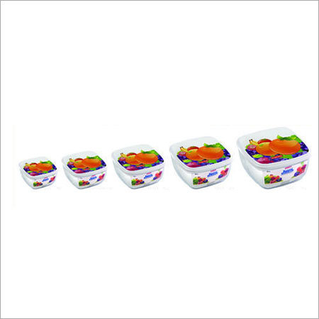 White Plastic Printed Container